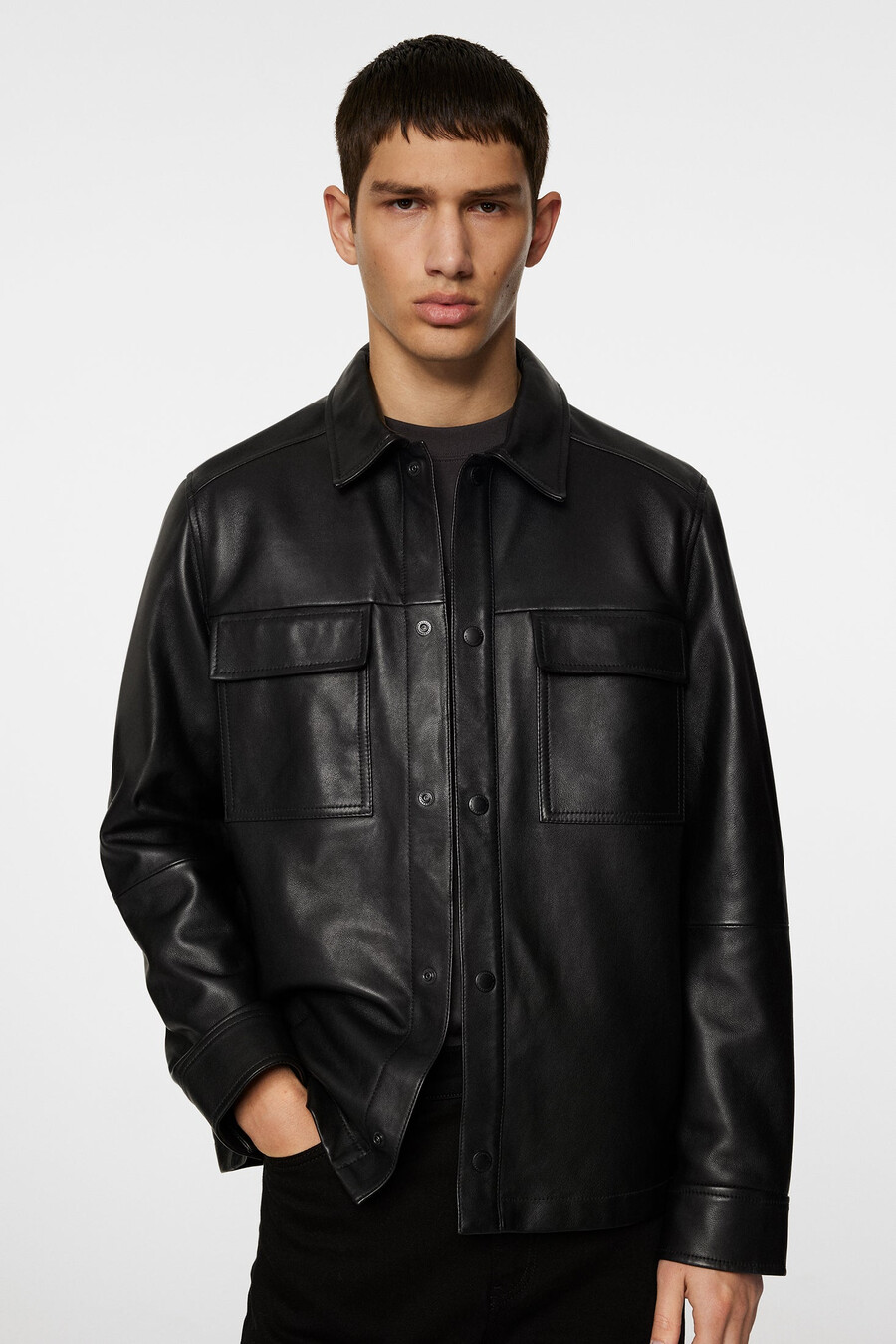 surchemise en cuir dagneau wilden