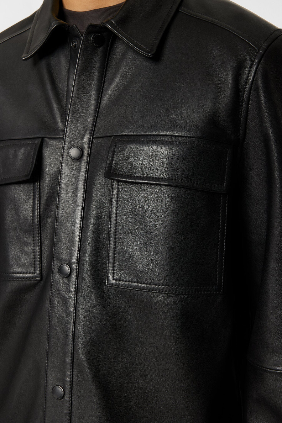 surchemise en cuir dagneau wilden