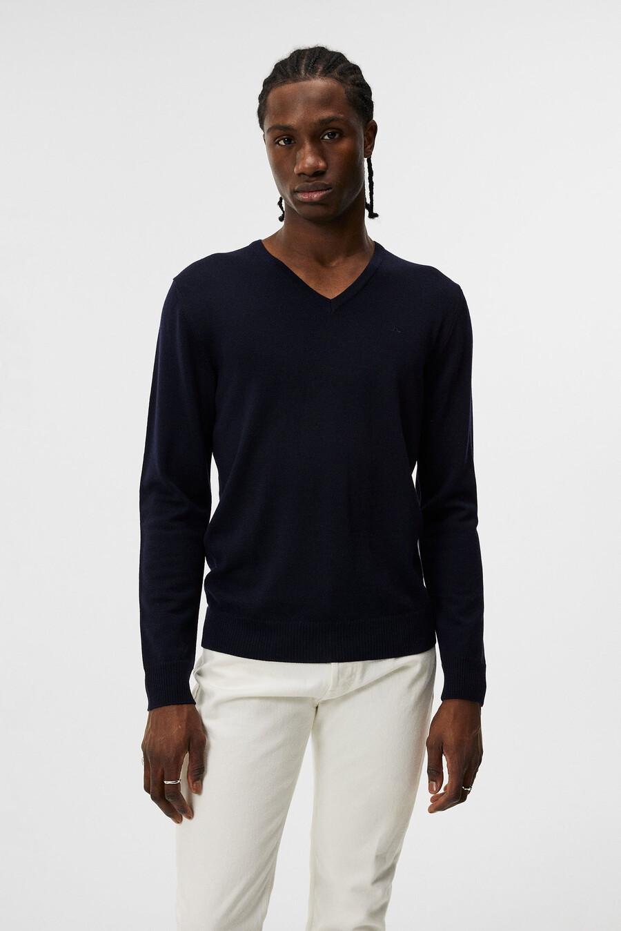 pull lymann en mérinos à col en v