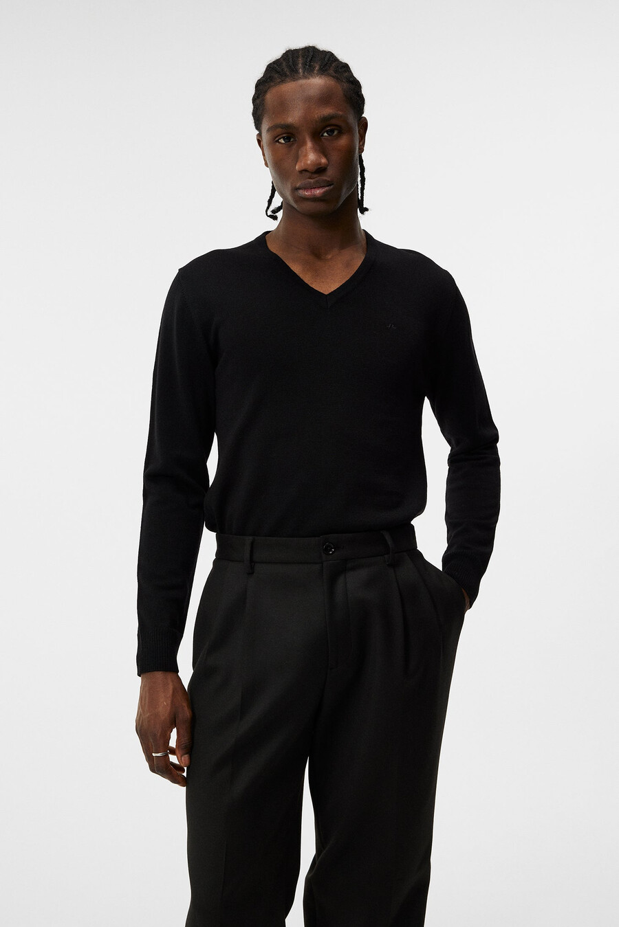 pull lymann en mérinos à col en v