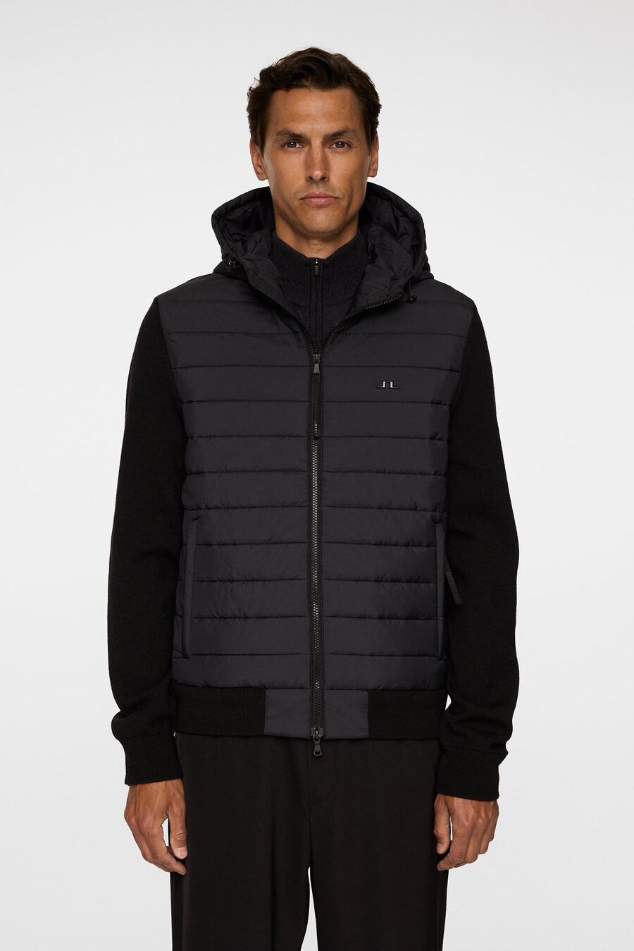 veste hybride en maille à capuche thorn
