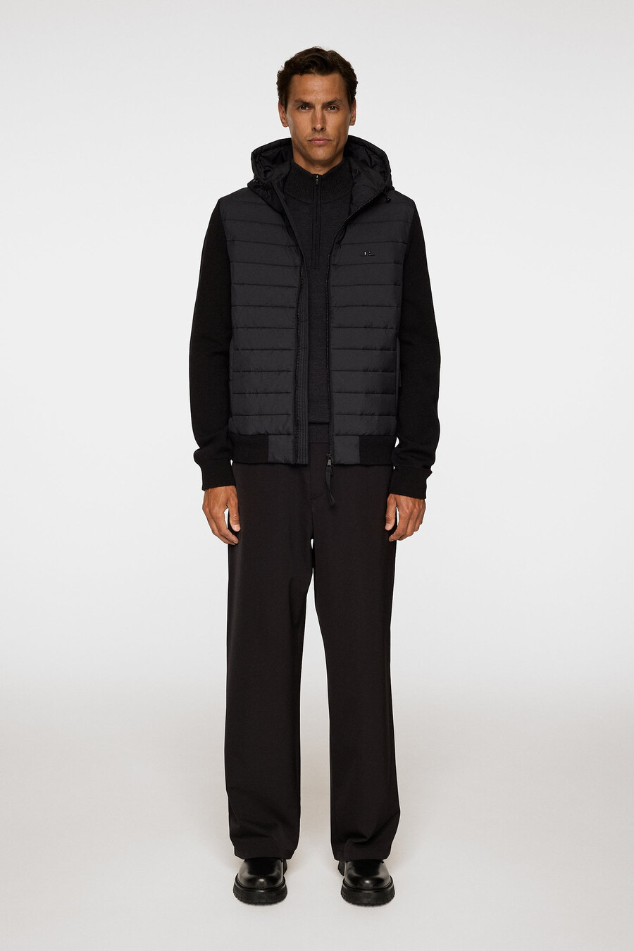 veste hybride en maille à capuche thorn