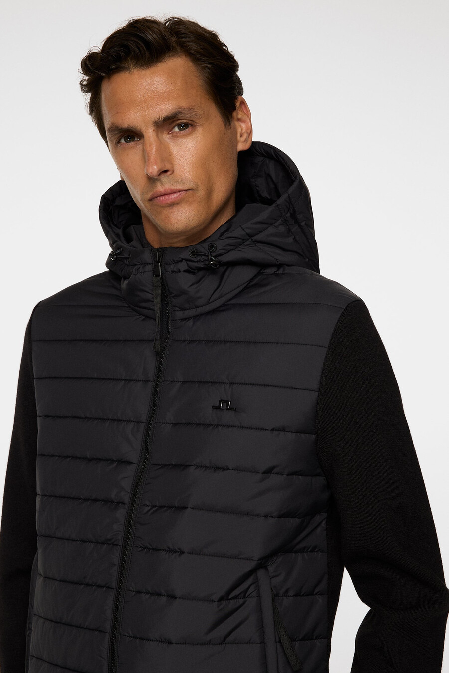 veste hybride en maille à capuche thorn
