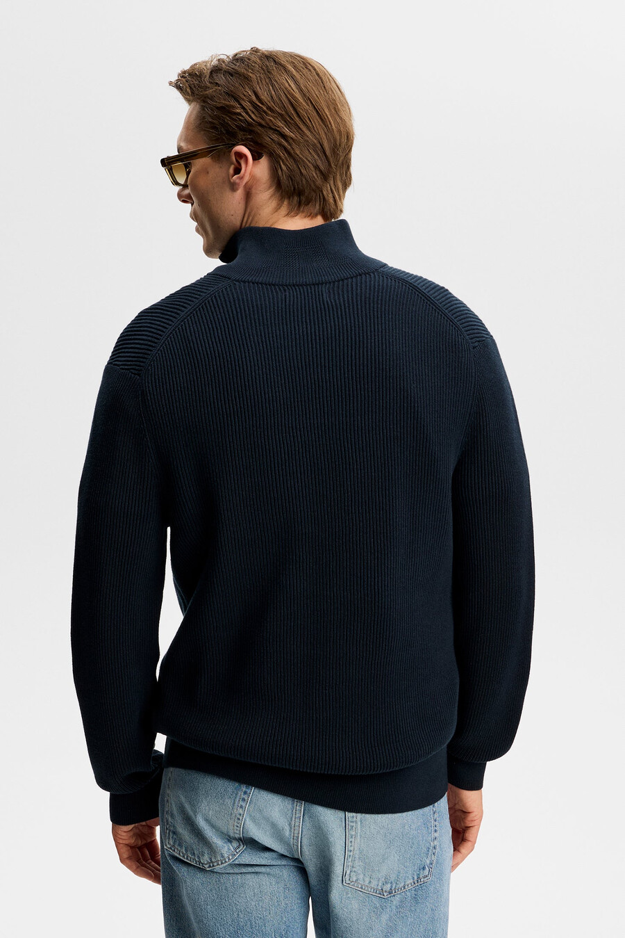 pull alex à demi-zip en maille