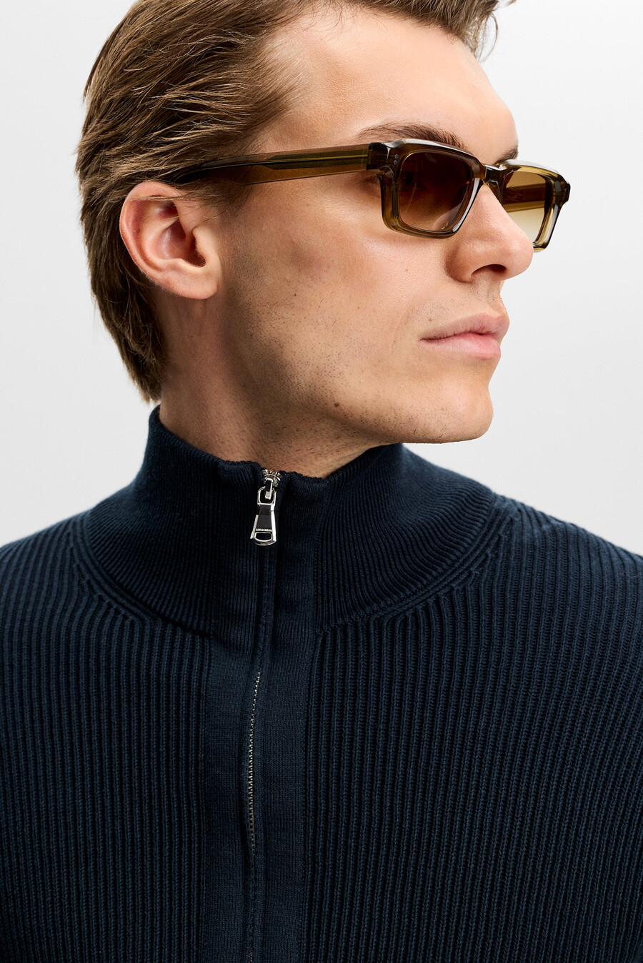 pull alex à demi-zip en maille