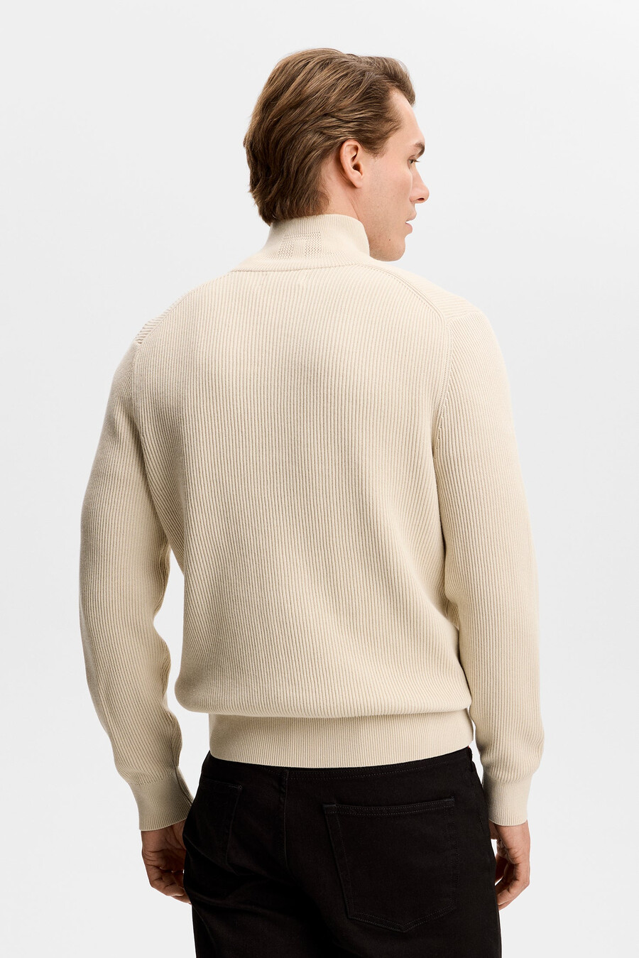 pull alex à demi-zip en maille