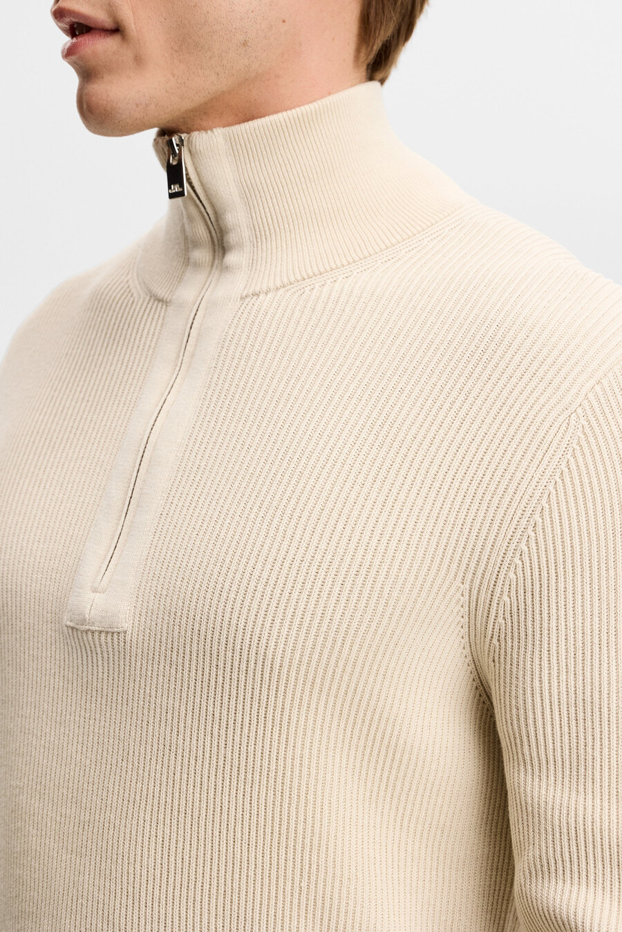 pull alex à demi-zip en maille