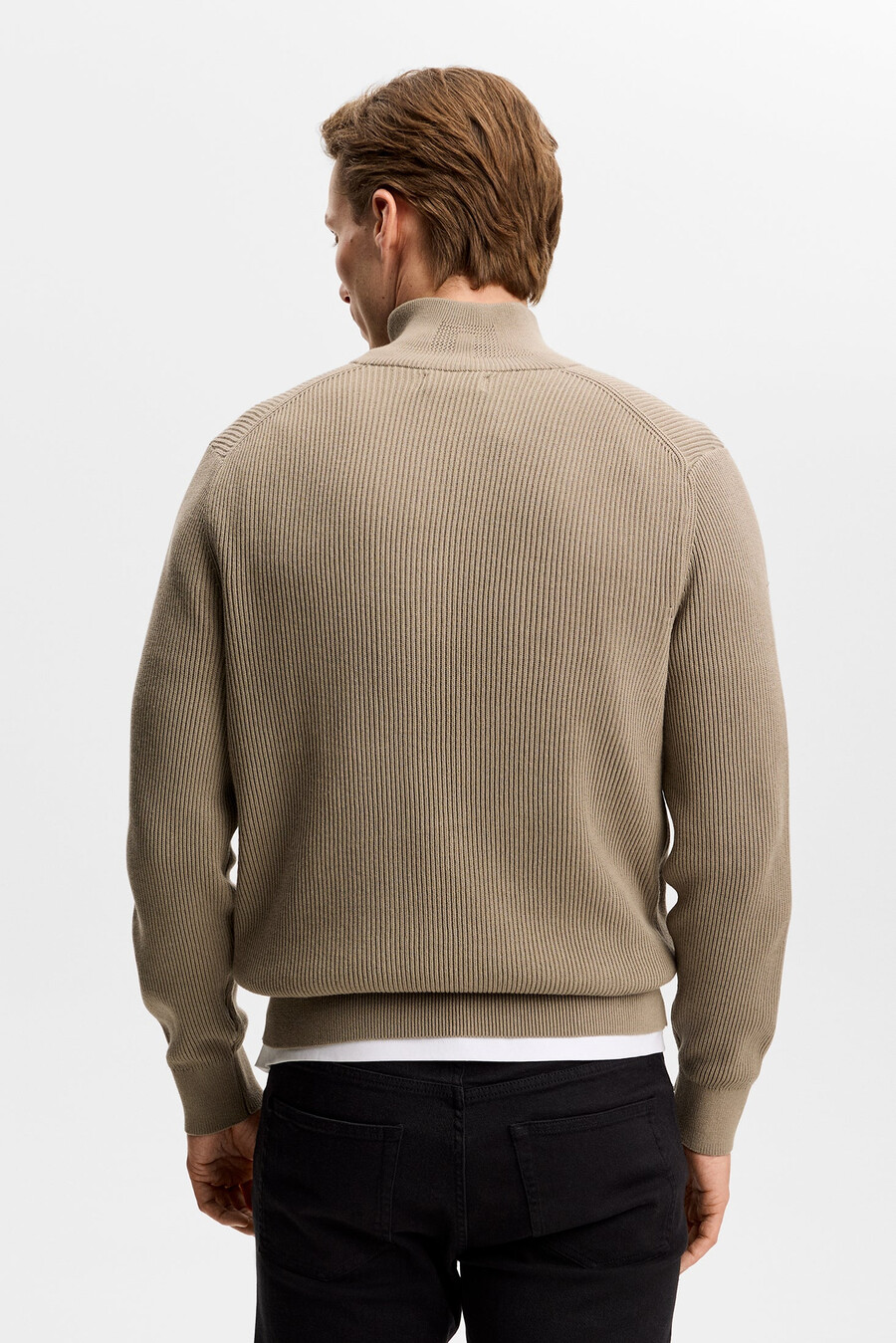 pull alex à demi-zip en maille