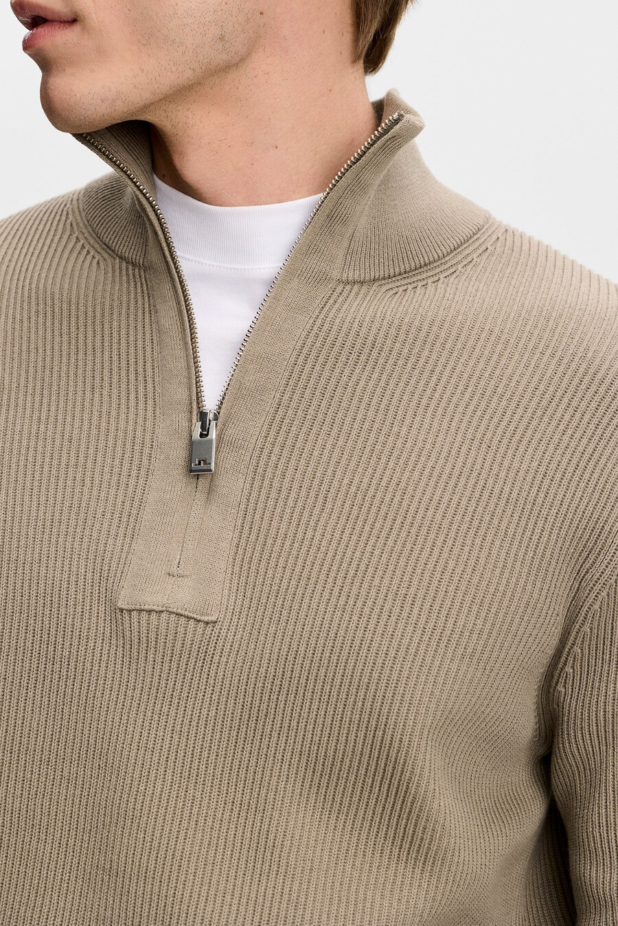 pull alex à demi-zip en maille