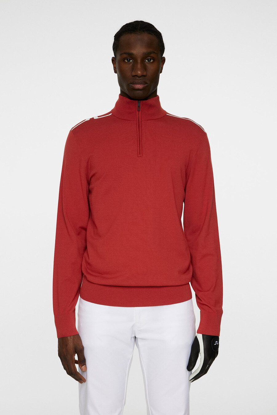 pull zippé en maille mac