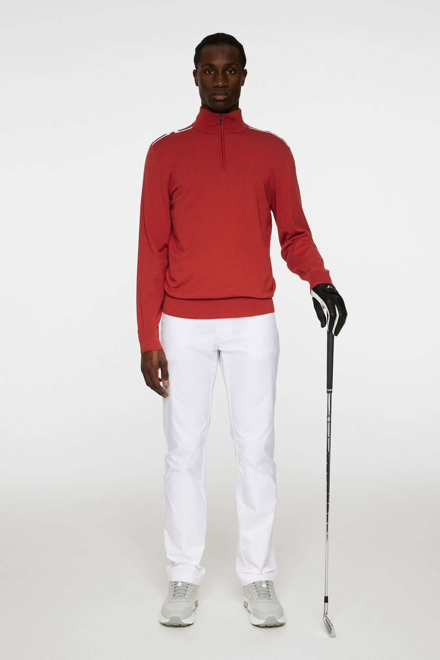 pull zippé en maille mac