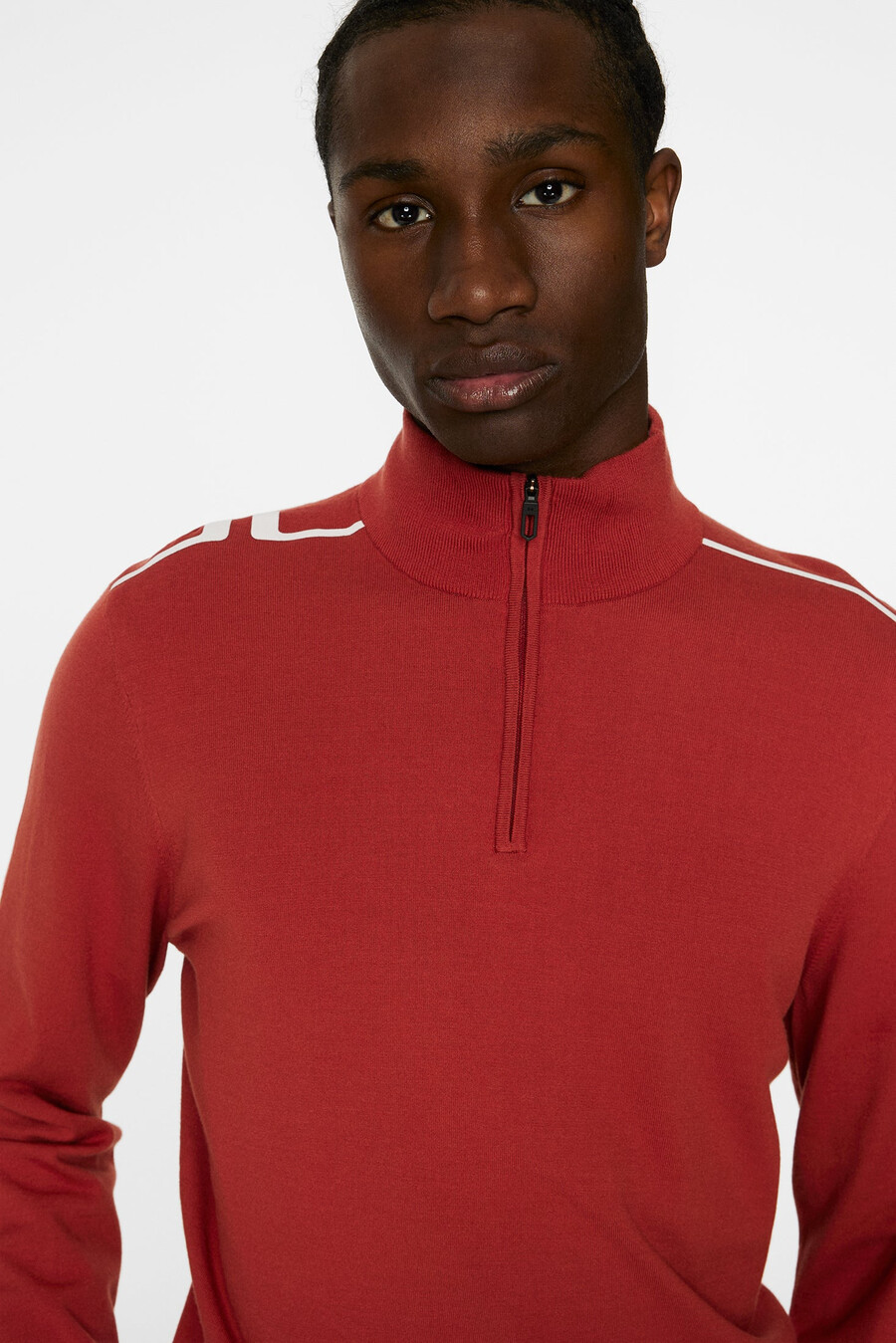 pull zippé en maille mac