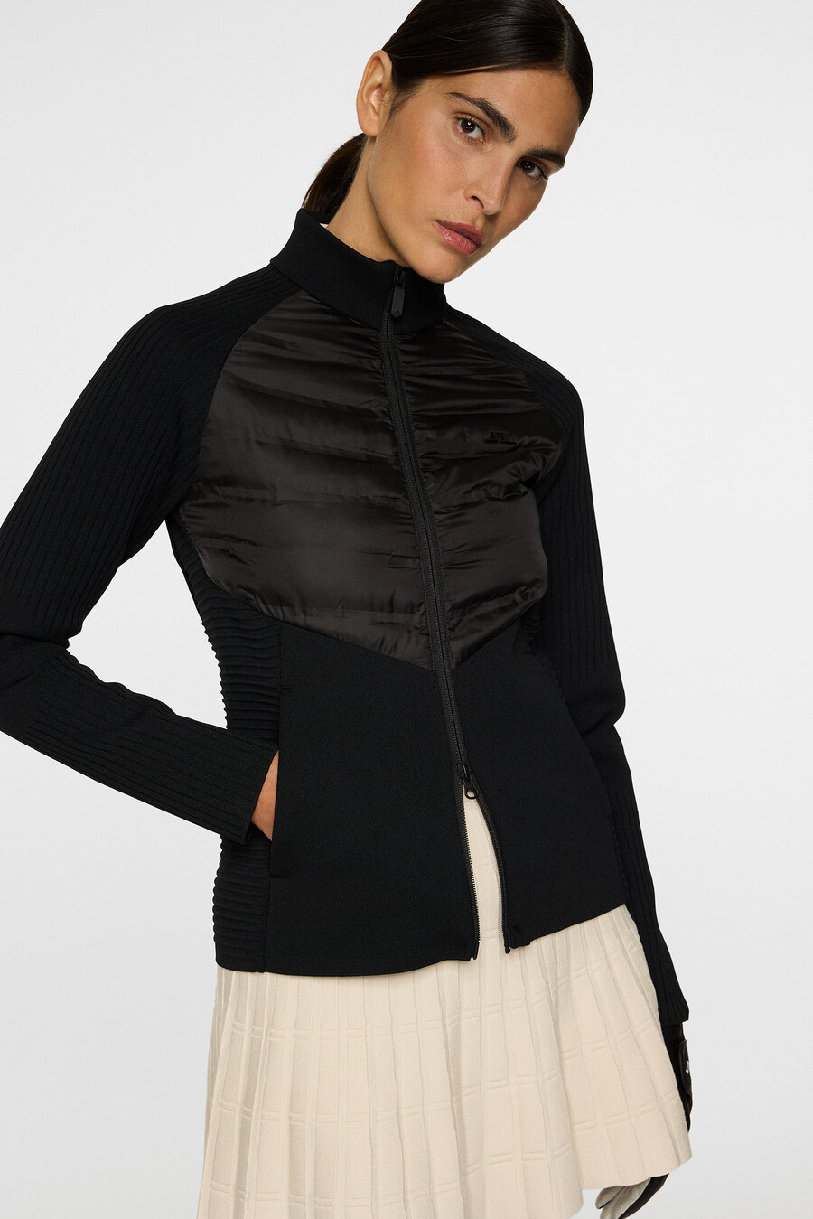 pull zippé en maille technique wendy