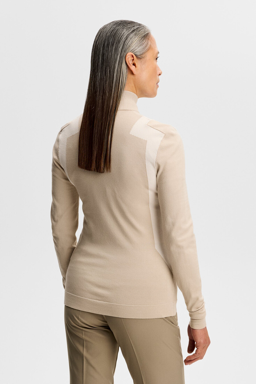 pull zippé en maille bianca