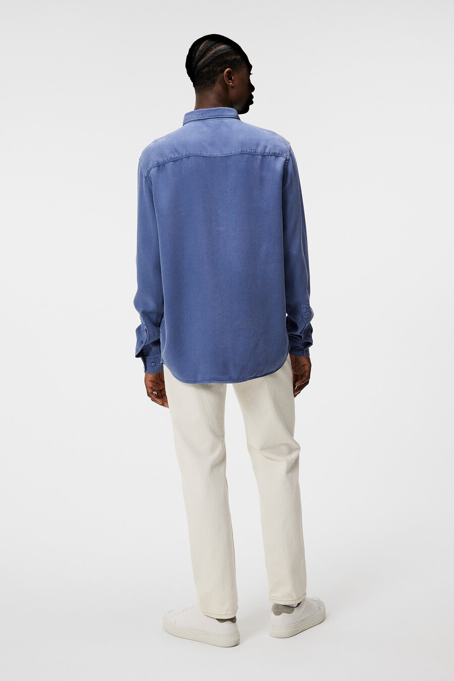 chemise à manches longues en tencel à structure régulière