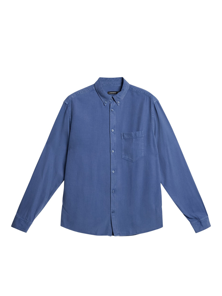 chemise à manches longues en tencel à structure régulière