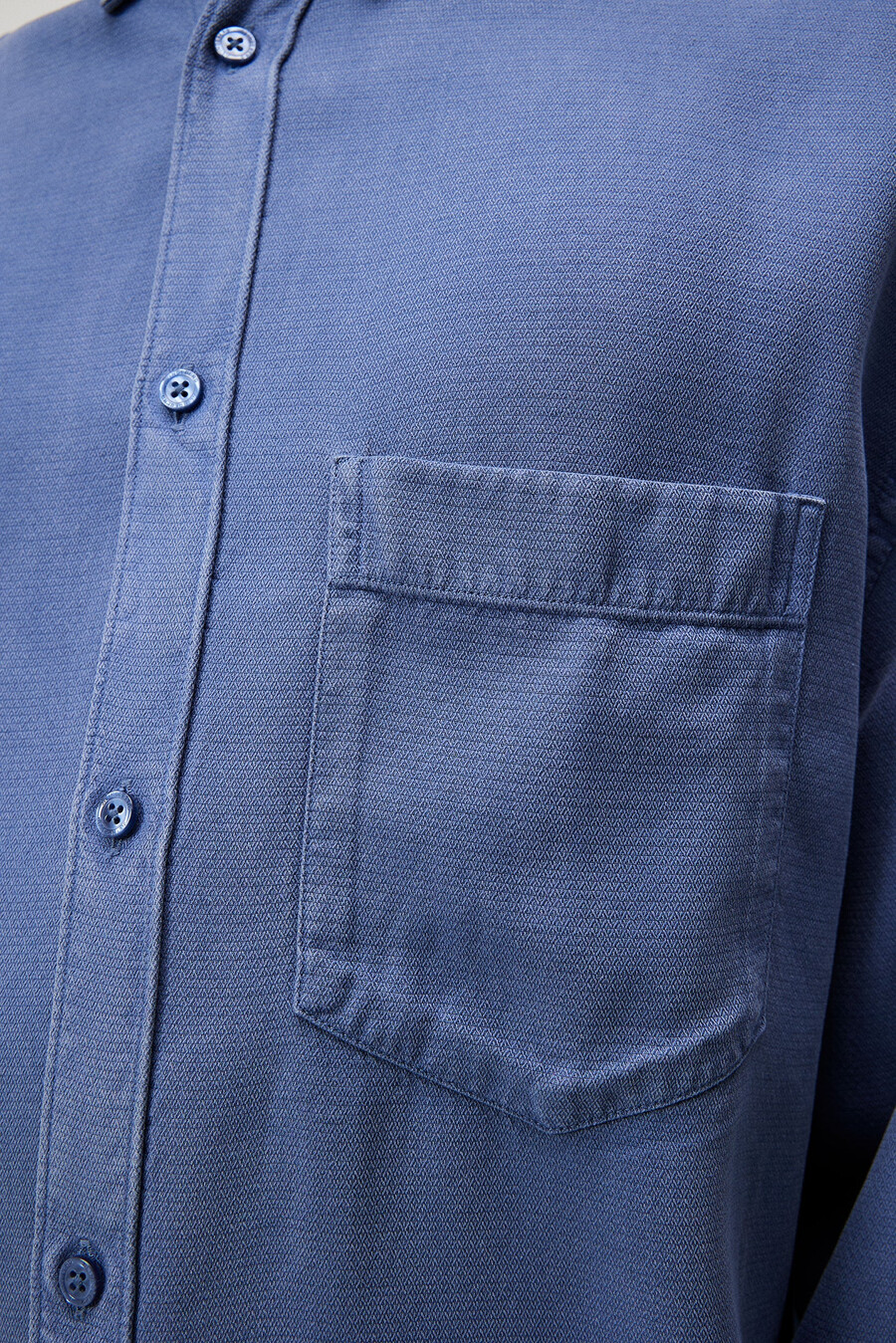chemise à manches longues en tencel à structure régulière