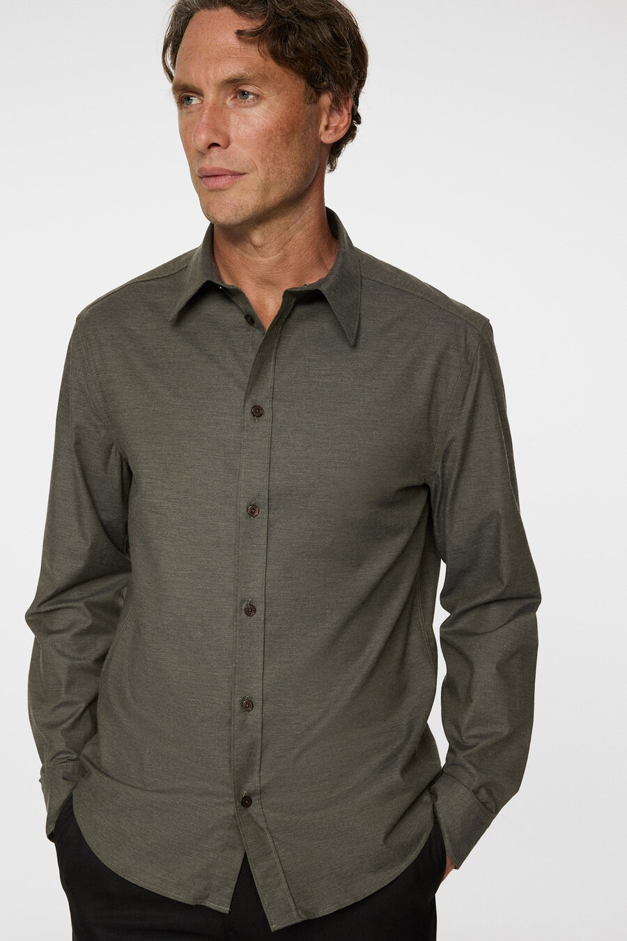 chemise en flanelle légère et ajustée