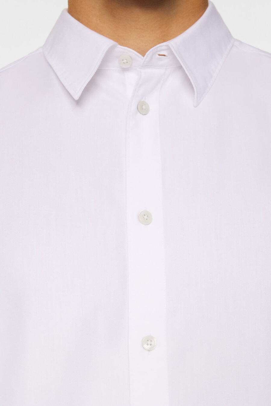 chemise slim à manches longues en coton tencel