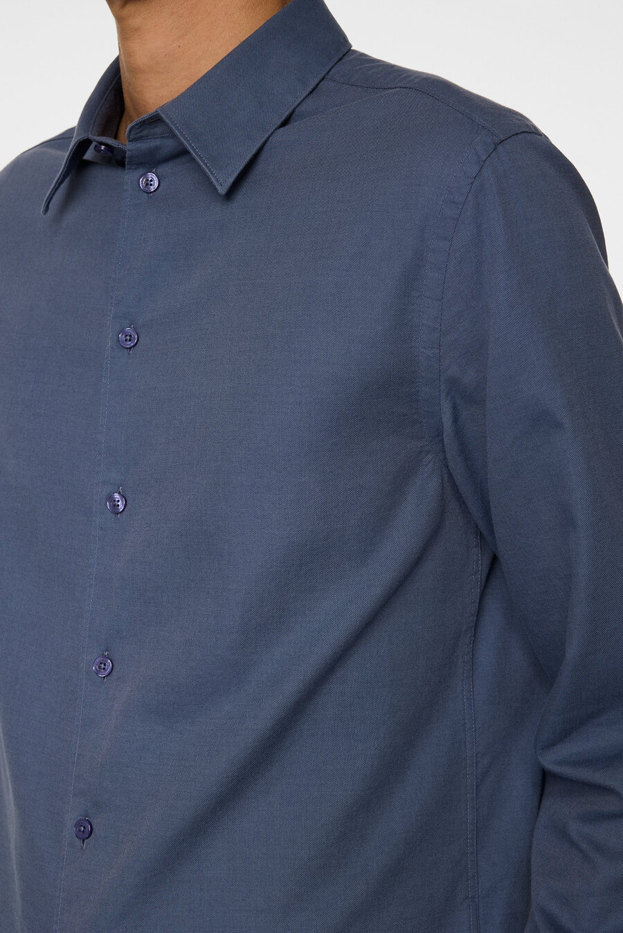 chemise slim à manches longues en coton tencel