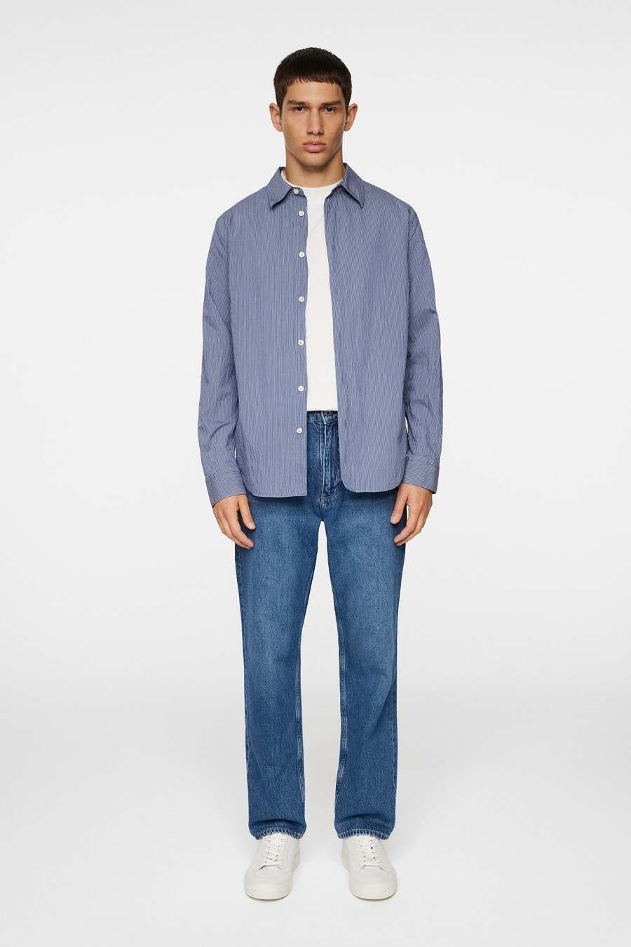 chemise rayée à manches longues classique