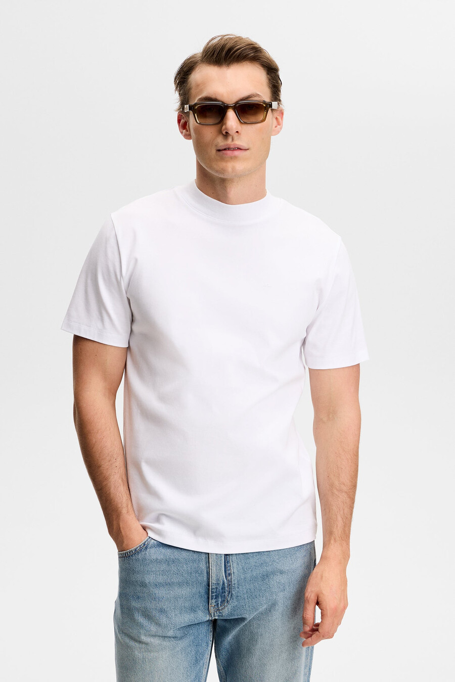 t-shirt ace à col montant