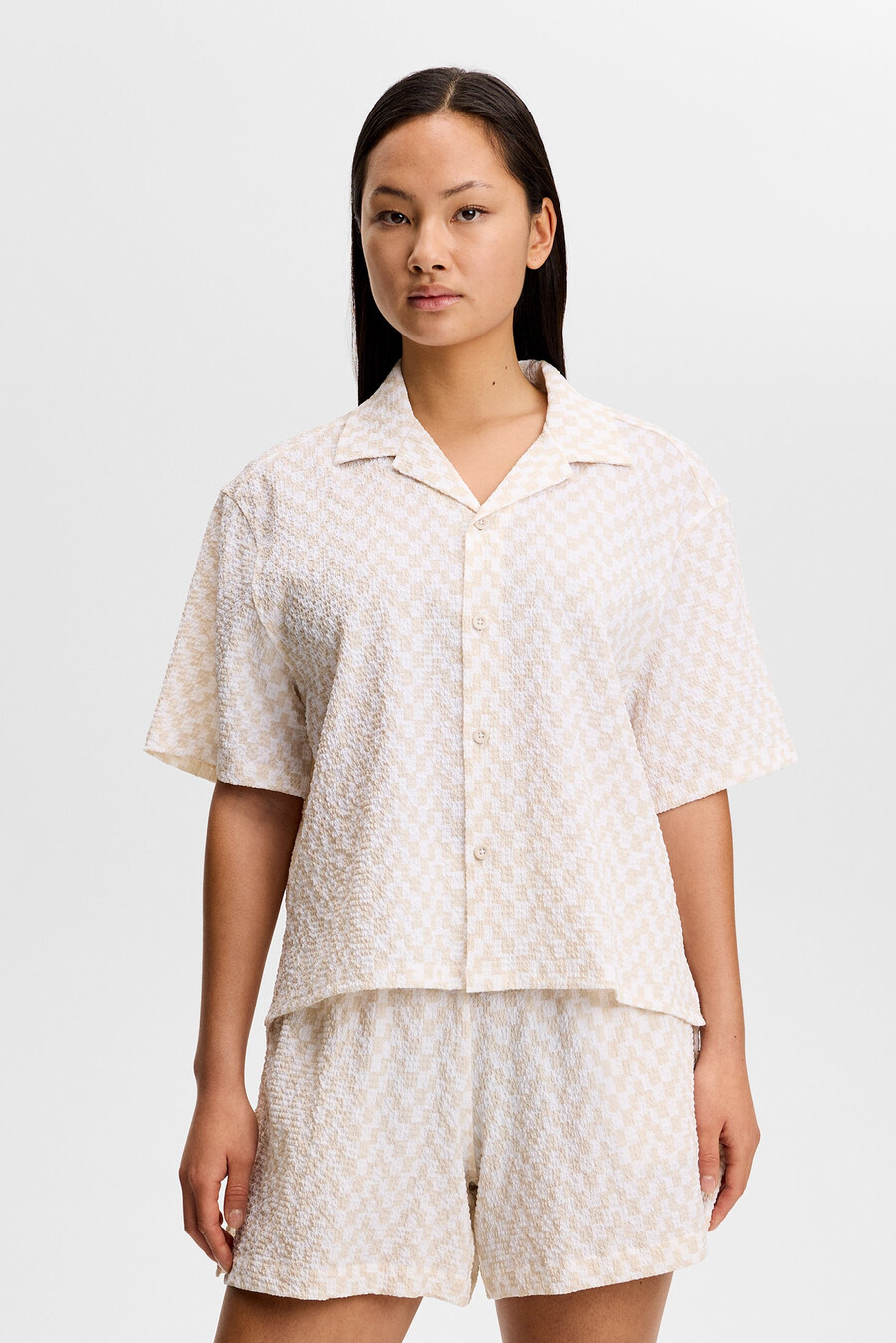 chemise en nylon froissé liv