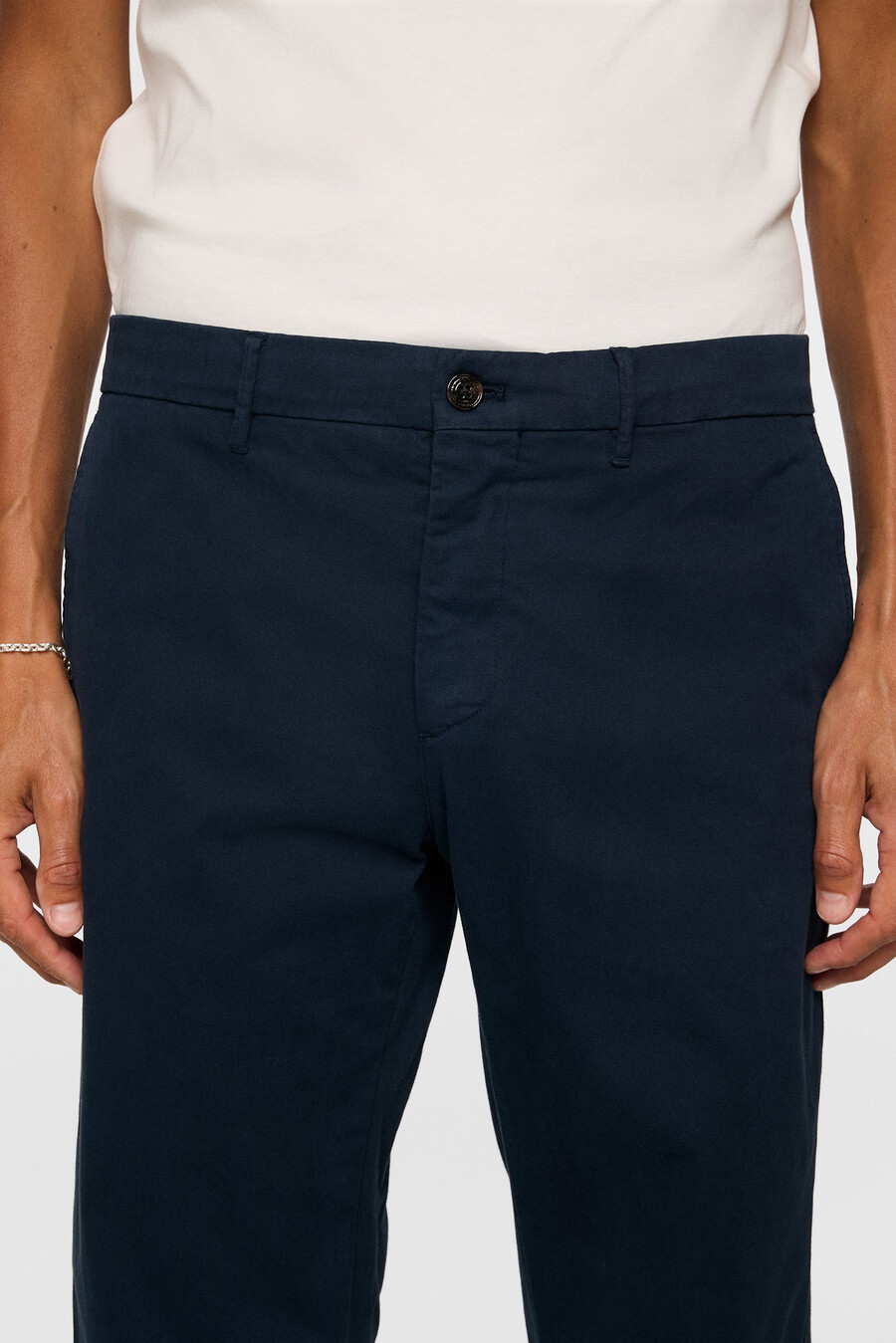 pantalons en coton extensible ched
