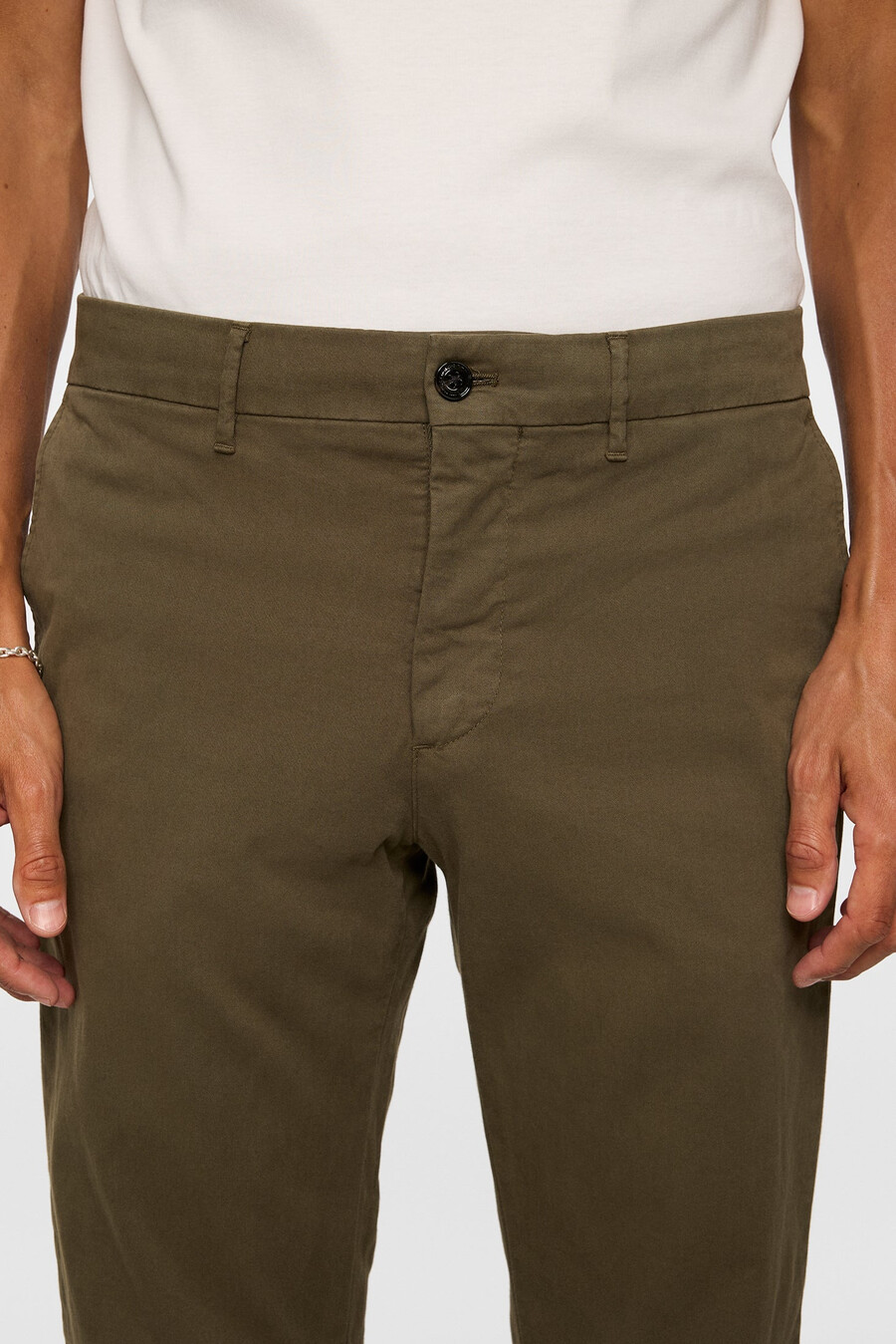 pantalons en coton extensible ched