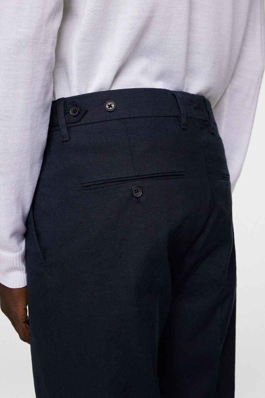 pantalon extensible en lin grant