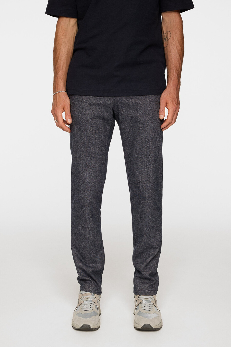 pantalon à micro-motifs ched