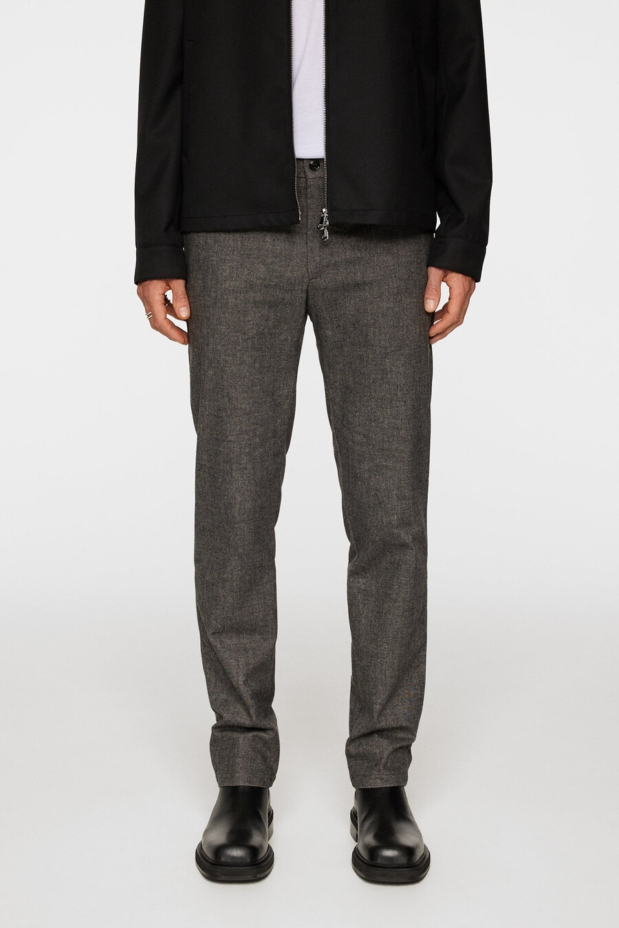 pantalon à micro-motifs ched