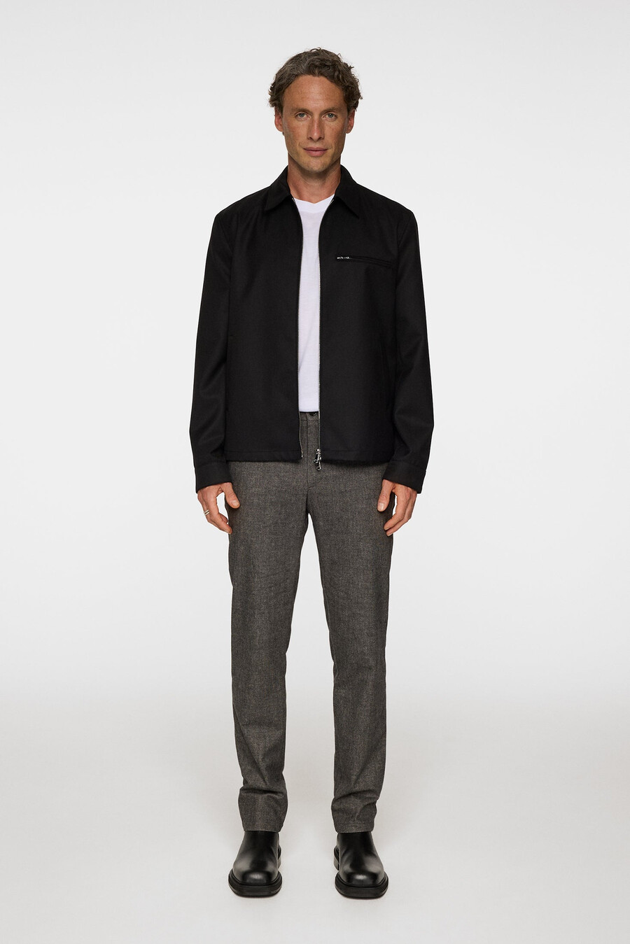 pantalon à micro-motifs ched