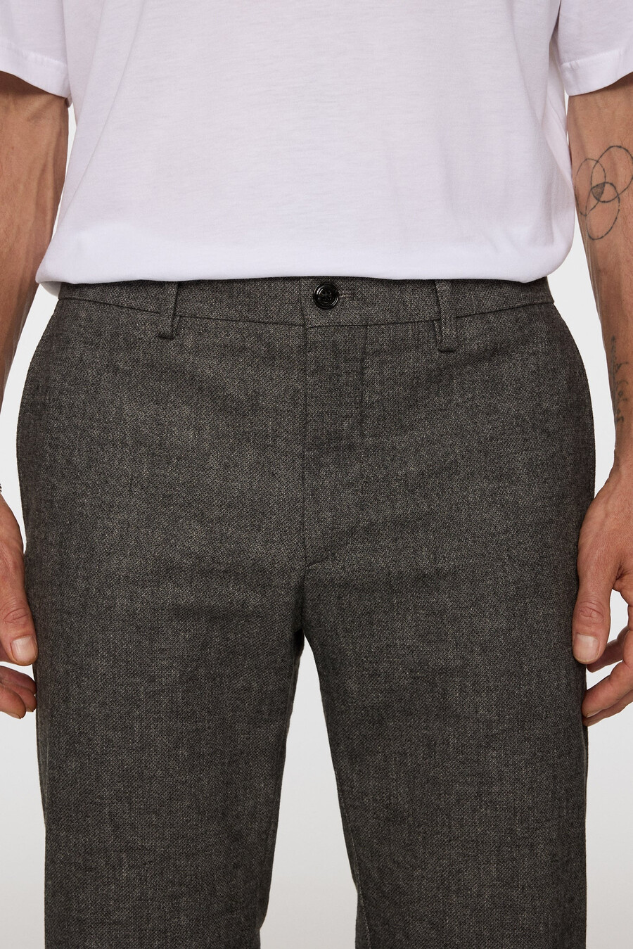 pantalon à micro-motifs ched