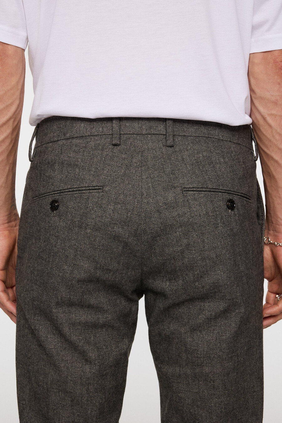 pantalon à micro-motifs ched