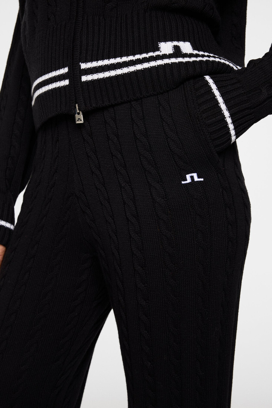 pantalon en laine à torsades kiana